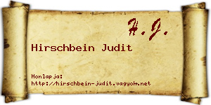 Hirschbein Judit névjegykártya